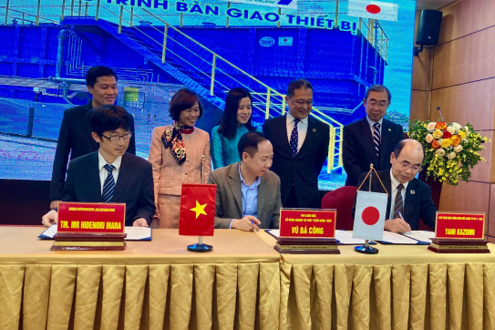 Bàn giao thiết bị và báo cáo kết thúc Dự án “Xử lý nước thải có nồng độ BOD cao tại cảng cá Ngọc Hải, quận Đồ Sơn”