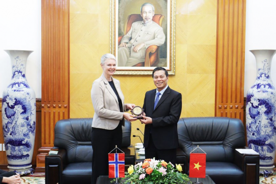 The delegation of Norwegian embassy visited and worked in Hai Phong city