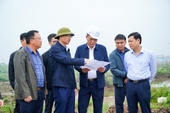 Công tác triển khai thi công các Dự án đầu tư xây dựng tại khu vực Bắc sông Cấm đảm bảo tiến độ đề ra