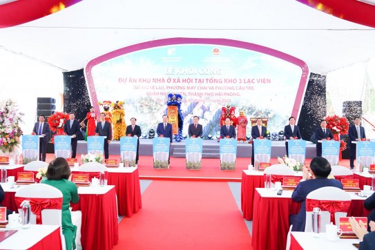 Khởi công Dự án Khu nhà ở xã hội tại Tổng kho 3 Lạc Viên - Đáp ứng nhu cầu nhà ở cho người dân đang sinh sống tại các Chung cư cũ