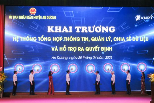 Huyện An Dương: Khai trương Hệ thống tổng hợp thông tin, quản lý, chia sẻ dữ liệu và hỗ trợ ra quyết định (DSS)