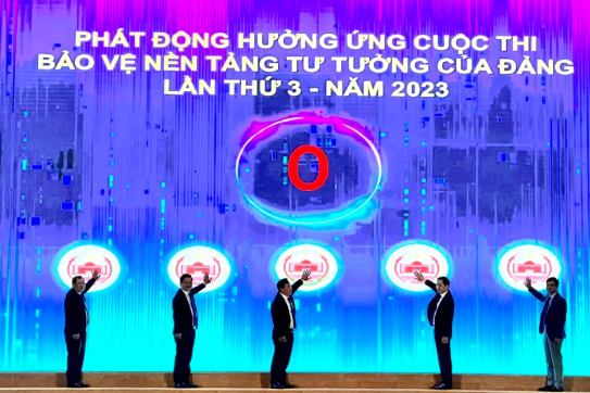 Phát động, hưởng ứng Cuộc thi Chính luận “Bảo vệ nền tảng tư tưởng của Đảng, đấu tranh phản bác các quan điểm sai trái, thù địch” tại Quận ủy Hồng Bàng