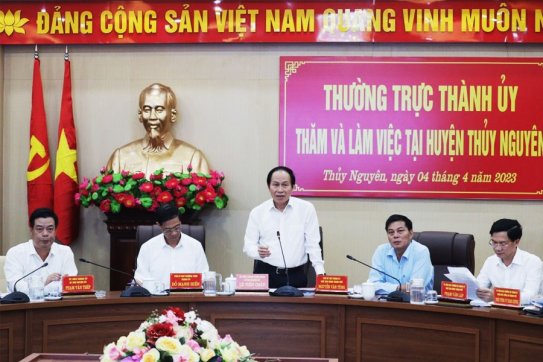 Khẩn trương hoàn thiện thủ tục, nguồn lực để chuyển đổi huyện Thủy Nguyên trở thành thành phố trước năm 2025