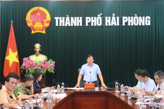 UBND thành phố rà soát công tác đảm bảo an ninh trật tự, an toàn giao thông, vệ sinh môi trường phục vụ Lễ hội Hoa Phượng Đỏ - Hải Phòng 2023