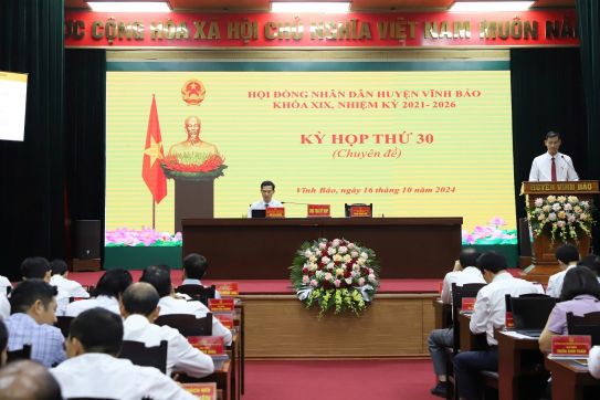 HĐND huyện Vĩnh Bảo: Thông qua chủ trương đầu tư 11 công trình, dự án trên địa bàn