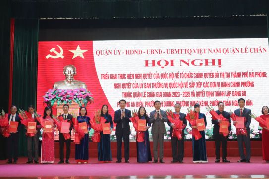 Quận Lê Chân triển khai Nghị quyết của Ủy ban Thường vụ Quốc hội về sắp xếp các đơn vị hành chính phường giai đoạn 2023 - 2025