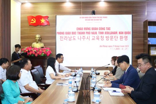 Thành phố Hải Phòng và thành phố Naju (tỉnh Jeollanam, Hàn Quốc) thúc đẩy hợp tác giáo dục đổi mới và hội nhập quốc tế
