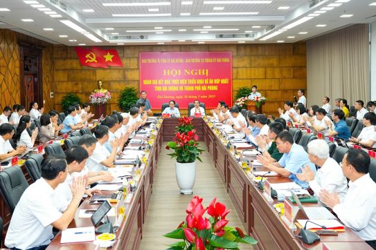 Tập trung cao thực hiện nhiệm vụ hợp nhất tỉnh Hải Dương và thành phố Hải Phòng theo đúng tiến độ