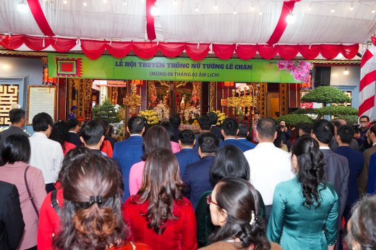 Trang nghiêm Lễ Cáo yết, dâng hương Lễ hội truyền thống Nữ tướng Lê Chân năm 2024