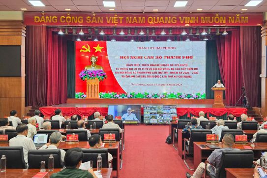 Hội nghị cán bộ thành phố quán triệt, triển khai về Đại hội đảng bộ các cấp tiến tới Đại hội Đảng bộ thành phố lần thứ XVII, nhiệm kỳ 2025 - 2030
