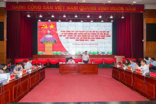 Bộ Nội vụ khảo sát việc hiện trạng đơn vị hành chính cấp huyện, cấp xã thuộc thành phố Hải Phòng