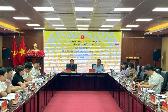 Quận Ngô Quyền họp phiên thường kỳ sơ kết đánh giá tình hình kinh tế - xã hội 9 tháng đầu năm 2024