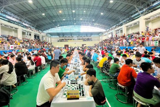Gần 900 vận động viên tham gia tranh tài tại Giải Cờ vua nhanh Hoa Phượng Đỏ mở rộng lần thứ X năm 2024